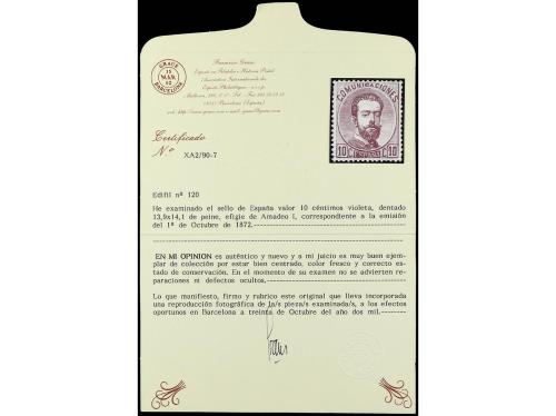 * ESPAÑA. Ed. 120. 10 céntimos violeta. Color intenso y bien