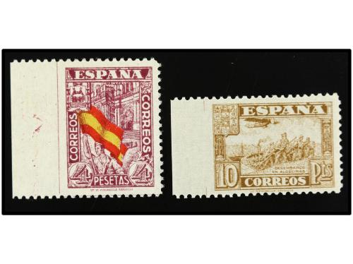 ** ESPAÑA. Ed. 812 y * 813smi. 4 y 10 pts. SIN DENTAR MARGEN