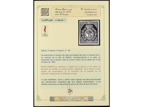 ESPAÑA. PRUEBA DE PUNZÓN del valor NO EXPENDIDO de 2 cuartos