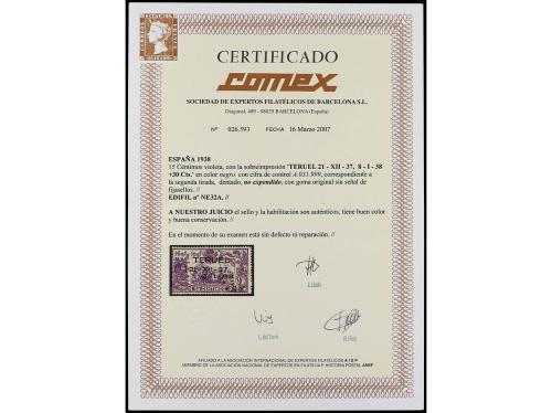 ** ESPAÑA. Ed. NE 32A. NO EXPENDIDO. +30 s. 15 cts. violeta,