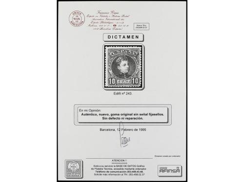 ** ESPAÑA. Ed. 243. 10 céntimos rojo. Muy bien centrado. Dic