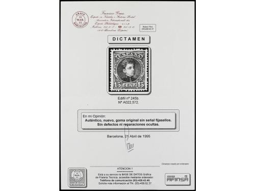 ** ESPAÑA. Ed. 244/45. 15 c. azul y 15 c. lila. Centrados pe