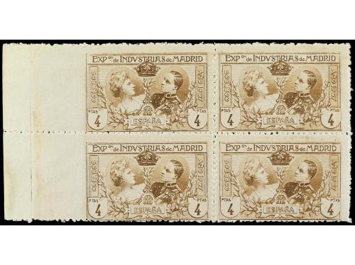 * ESPAÑA. Ed. SR 5, 6. 1 pta. carmín y 4 pts. castaño amaril