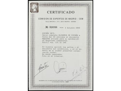 ESPAÑA. Ed. 131/140. SERIE COMPLETA del 5 cts. al 10 pts. so