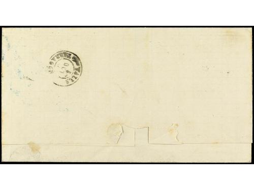 ✉ ESPAÑA. Ed. 107. 1871. BARCELONA a VALLS. 50 mils. azul. I