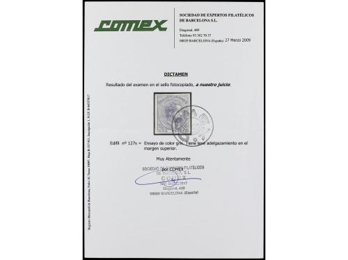 ESPAÑA. Ed. 127. ENSAYO DE COLOR. 1 pta. violeta, leve punto