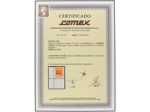 ** ESPAÑA. Ed. 844. 30 cts. Habilitado CORREO AÉREO NO EXPEN