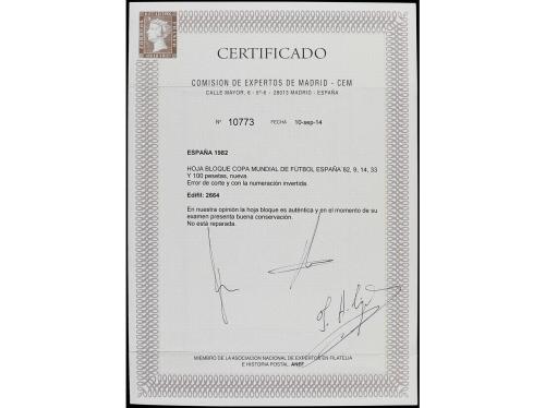 ** ESPAÑA. Ed. 2664. MUNDIAL DE FÚTBOL. Hojita bloque con la