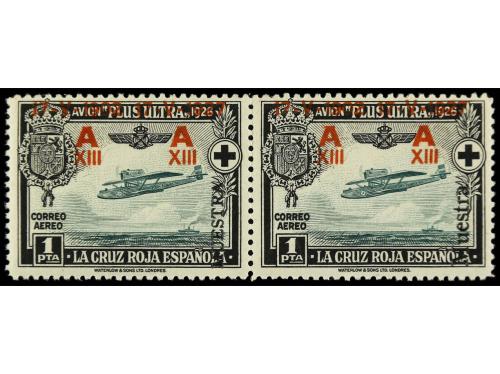 ** ESPAÑA. Ed. 363/71M + Ma. Cinco parejas horizontales. Hab