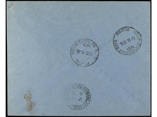 ✉ ANDORRA: ANDORRA FRANCESA. 1931. Certificado urgente vía a