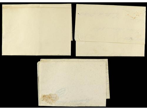 ✉ ESPAÑA. Ed. 6 (3). 1851. Tres cartras circuladas con sello