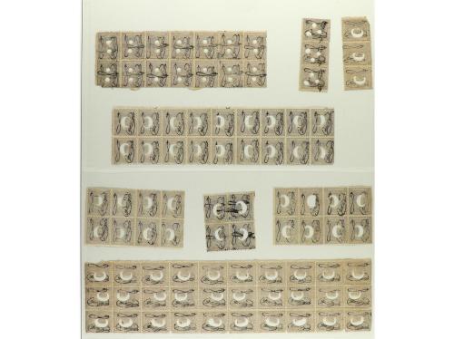 PUERTO RICO. 1873-76. Hojas de álbum con multitud de sellos 