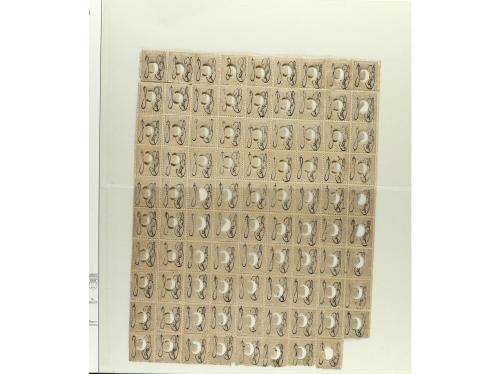 PUERTO RICO. 1873-76. Hojas de álbum con multitud de sellos 