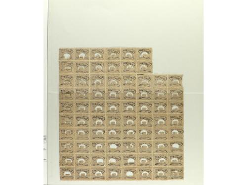 PUERTO RICO. 1873-76. Hojas de álbum con multitud de sellos 