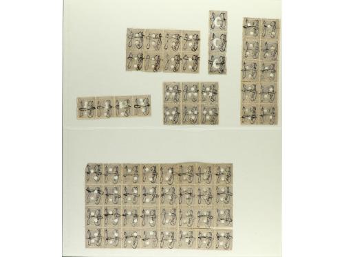 PUERTO RICO. 1873-76. Hojas de álbum con multitud de sellos 