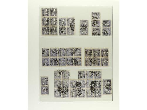 PUERTO RICO. 1873-76. Hojas de álbum con multitud de sellos 