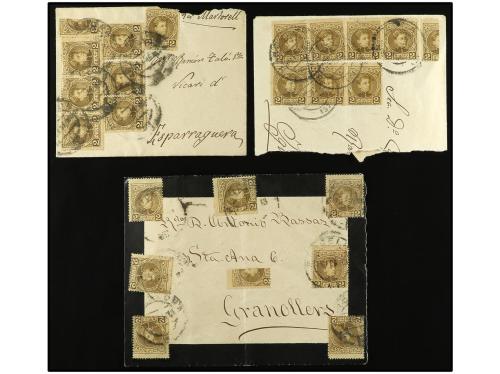 ✉ ESPAÑA. Ed. 241. 1903. Conjunto de 6 cartas circuladas sol