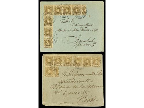 ✉ ESPAÑA. Ed. 241. 1903. Conjunto de 6 cartas circuladas sol