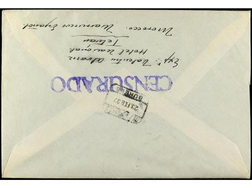 ✉ MARRUECOS. Ed. 161, 162/66. 1936. TETUAN a BURGOS. Precios