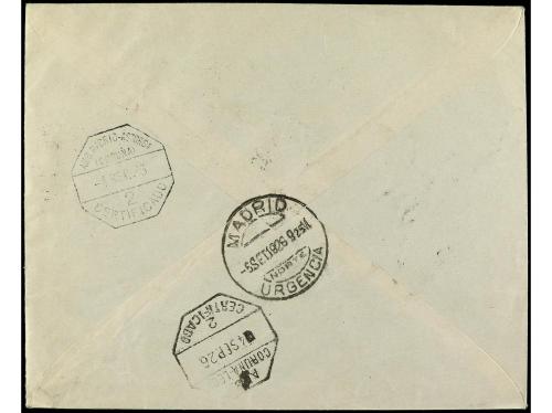 ✉ ESPAÑA. Ed. 317, 324. 1926. CORUÑA a MADRID. 25 cts. rojo 