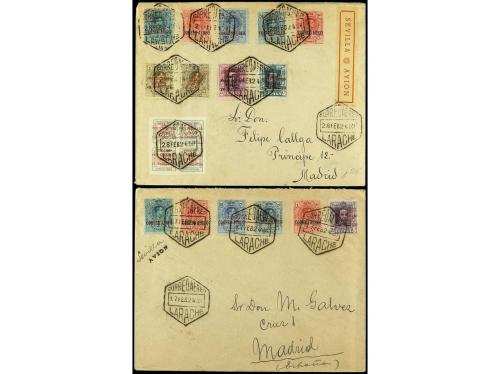✉ MARRUECOS. 1924. Conjunto de 5 cartas circuladas de LARACH
