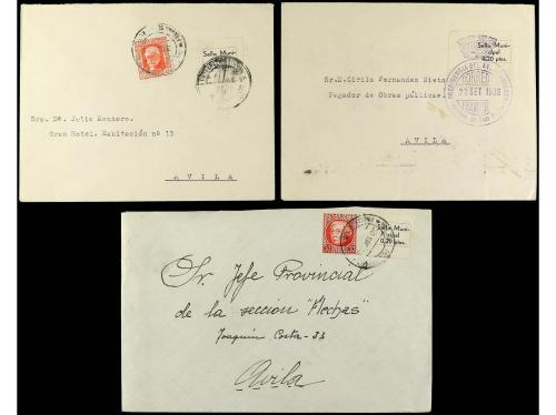 ✉ ESPAÑA GUERRA CIVIL. Conjunto de cartas circuladas con sel