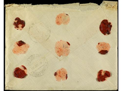 ✉ MARRUECOS. Ed. 49, 51. 1916. TETUÁN a MADRID. 25 cts. azul