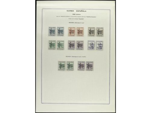 COLONIAS ESPAÑOLAS: GUINEA. Ed. 243A/Q. 1933. Conjunto de va