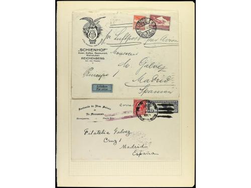 ✉ LOTES y COLECCIONES. 1930-40. CORREO AÉREO. Conjunto de 36