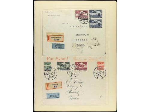 ✉ LOTES y COLECCIONES. 1930-40. CORREO AÉREO. Conjunto de 36