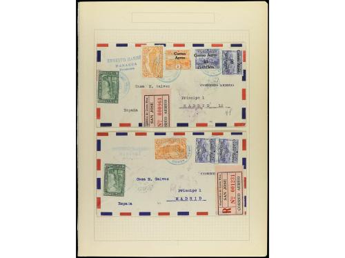 ✉ LOTES y COLECCIONES. 1930-40. CORREO AÉREO. Conjunto de 36