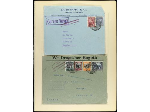 ✉ LOTES y COLECCIONES. 1930-40. CORREO AÉREO. Conjunto de 36