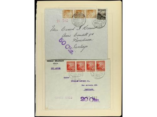 ✉ LOTES y COLECCIONES. 1930-40. CORREO AÉREO. Conjunto de 36