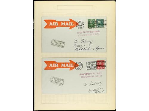 ✉ LOTES y COLECCIONES. 1930-40. CORREO AÉREO. Conjunto de 36