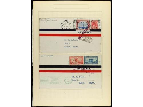 ✉ LOTES y COLECCIONES. 1930-40. CORREO AÉREO. Conjunto de 36