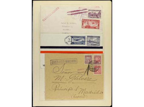 ✉ LOTES y COLECCIONES. 1930-40. CORREO AÉREO. Conjunto de 36
