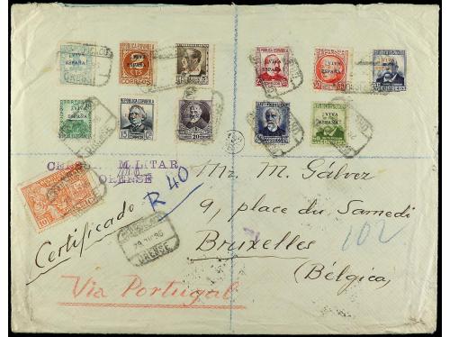 ✉ LOTES y COLECCIONES. 1937-38. ESPAÑA. Conjunto de 10 carta