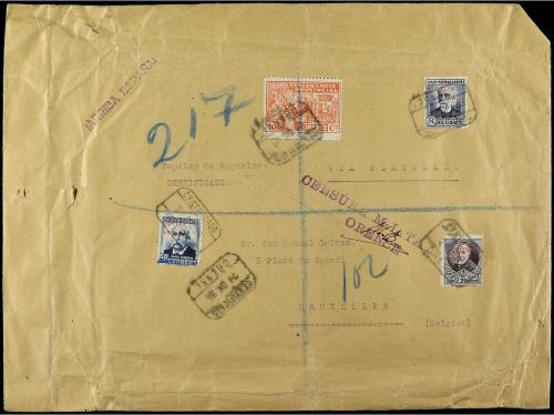 ✉ LOTES y COLECCIONES. 1937-38. ESPAÑA. Conjunto de 10 carta