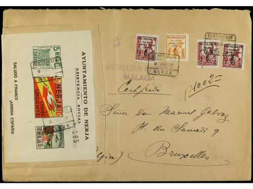 ✉ LOTES y COLECCIONES. 1937-38. ESPAÑA. Conjunto de 10 carta