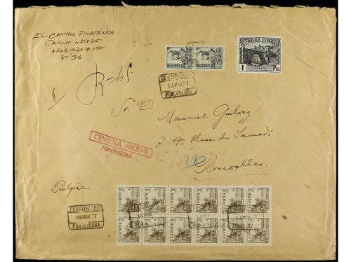 ✉ LOTES y COLECCIONES. 1937-38. ESPAÑA. Conjunto de 10 carta