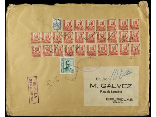 ✉ LOTES y COLECCIONES. 1937-38. ESPAÑA. Conjunto de 10 carta