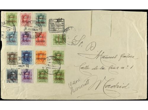 ✉ ANDORRA. Conjunto de 5 cartas circuladas por correo certif