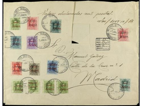 ✉ ANDORRA. Conjunto de 5 cartas circuladas por correo certif