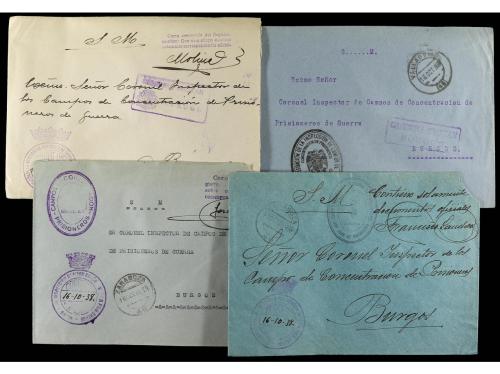 ✉ ESPAÑA GUERRA CIVIL. CAMPOS DE CONCENTRACIÓN Y BATALLONES 