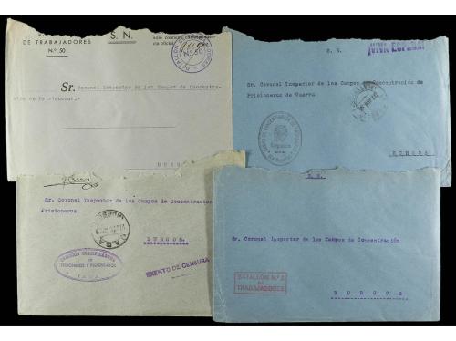 ✉ ESPAÑA GUERRA CIVIL. CAMPOS DE CONCENTRACIÓN Y BATALLONES 