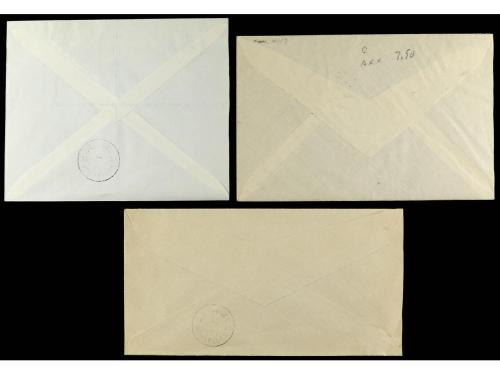 ✉ ESPAÑA E. LOCALES PATRIOTICAS: BURGOS. 1937. Tres cartas c