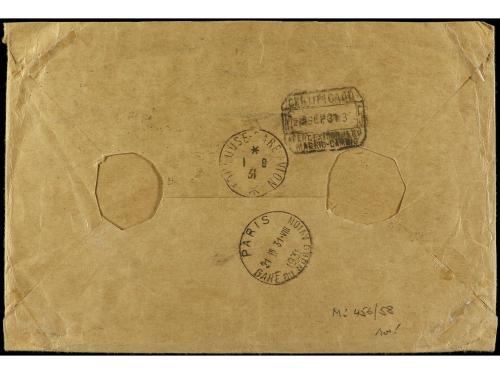 ✉ ALEMANIA. Mi. 456/58. 1931. HAMBURGO a MADRID. Serie compl