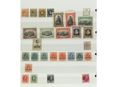 LOTES y COLECCIONES. ESPAÑA. Clasificador conteniendo sellos