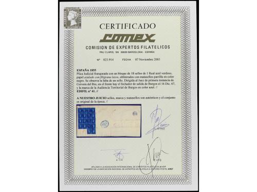 ✉ ESPAÑA. Ed. 41 (18). 1857. BURGOS a CERVERA DEL RÍO. 1 rea