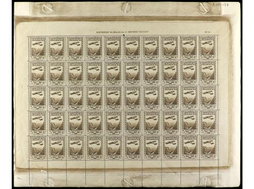 ** ESPAÑA. Ed. 650/54. SERIE COMPLETA en hoja de 50 sellos, 